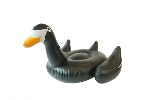 SunFloats Inflatable Black Swan Pool Floats